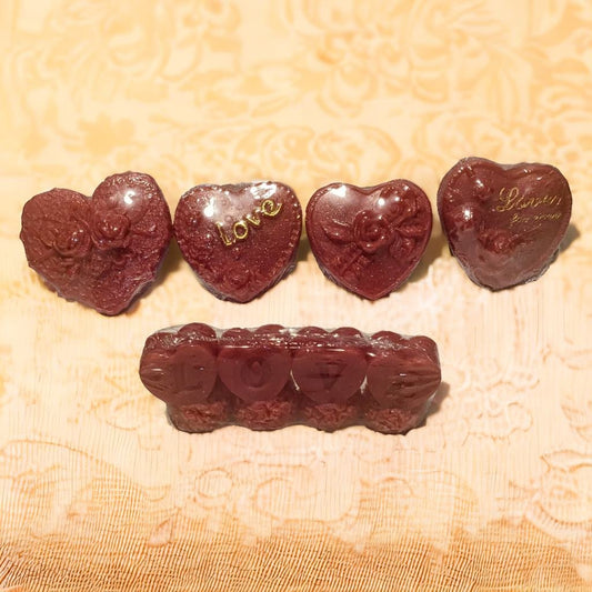 Love Spell Heart Soaps - 5 Soap Set