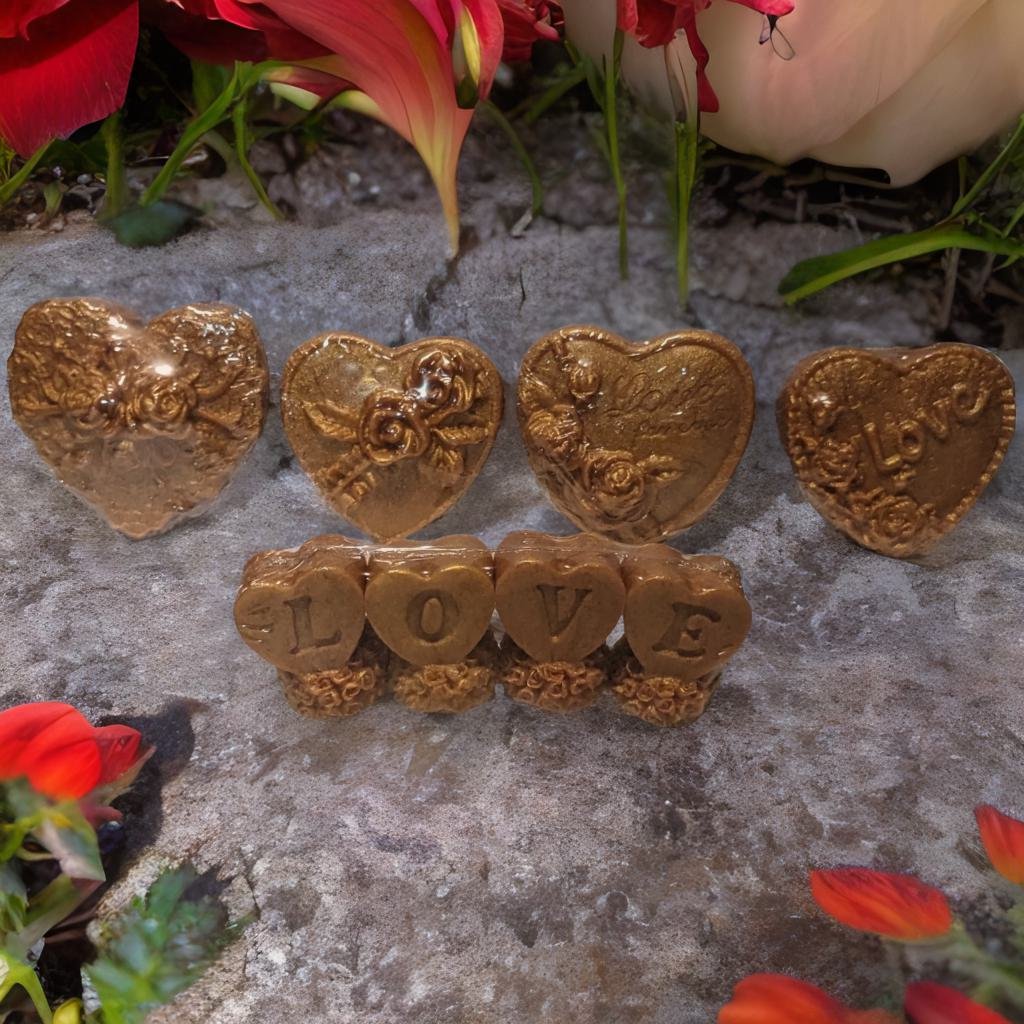 Love Spell Heart Soaps - 5 Soap Set