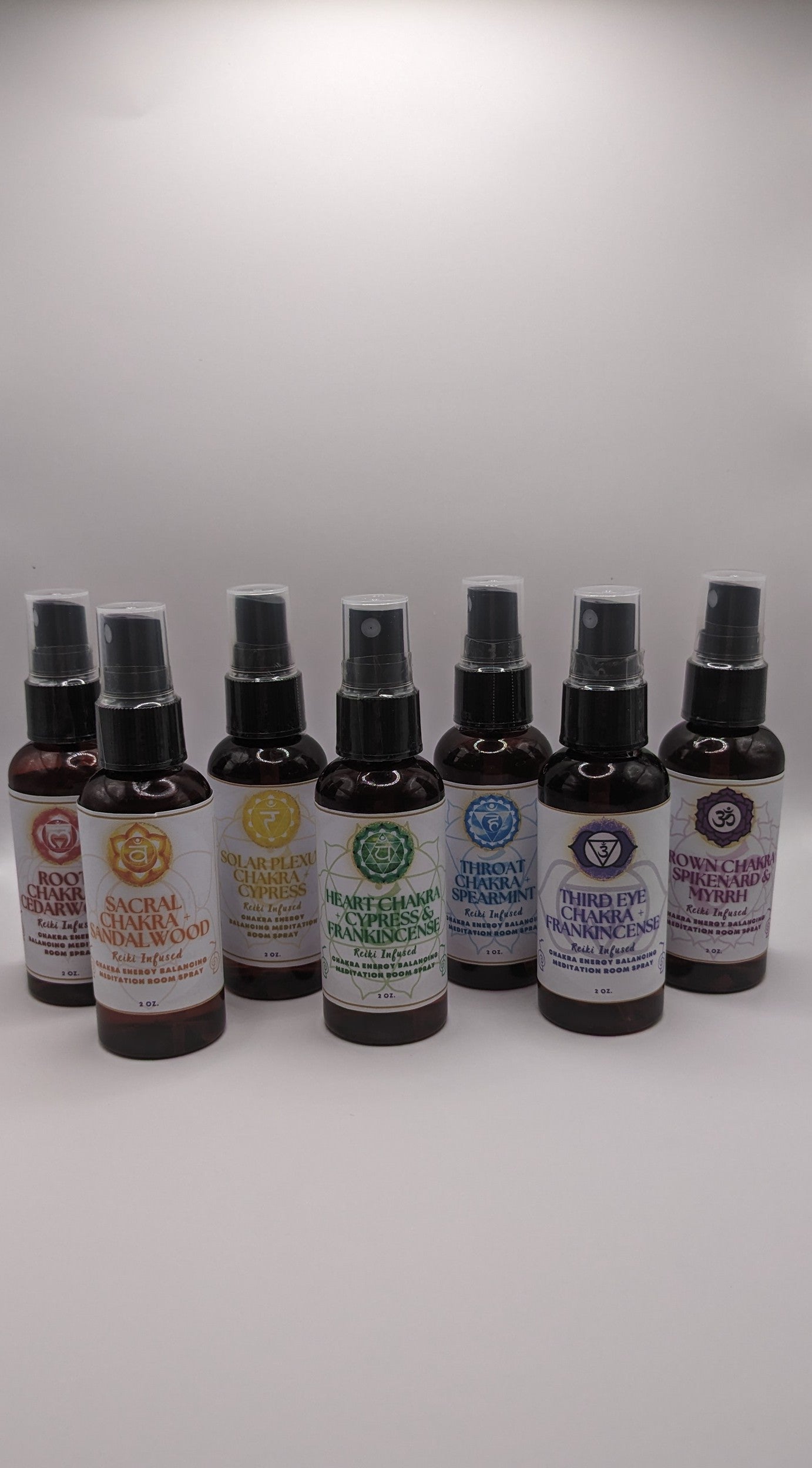 BUNDLE SET - Set of 7 Reiki Infused Chakra Room Sprays