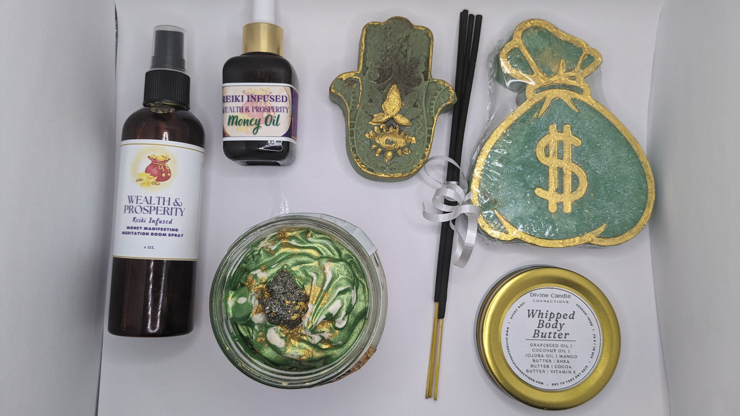 Reiki Infused Wealth & Prosperity Money Oil Bundle Collection Gift Set