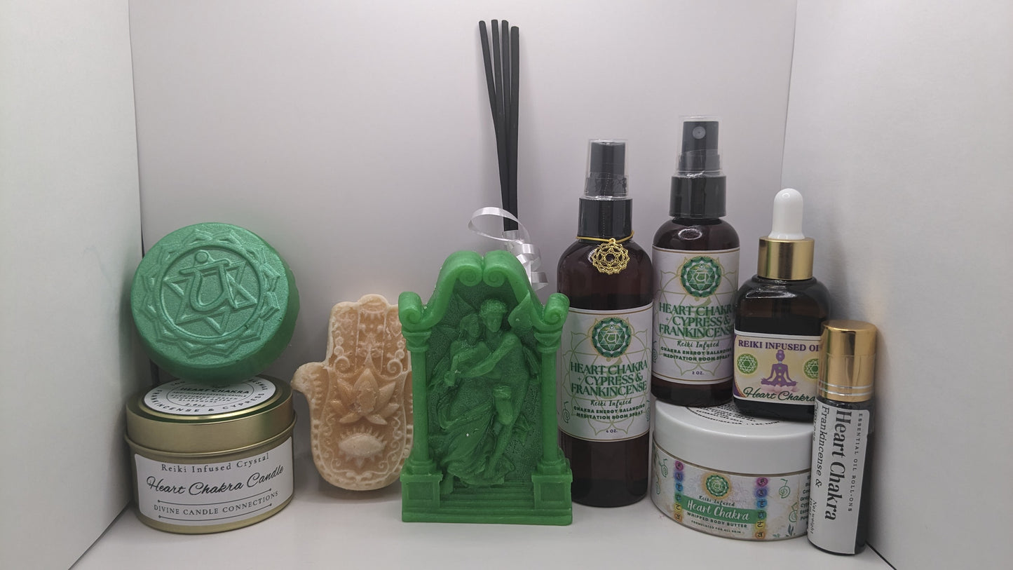 Anahata Heart Chakra Bundle Collection Gift Set - Cypress & Frankincense